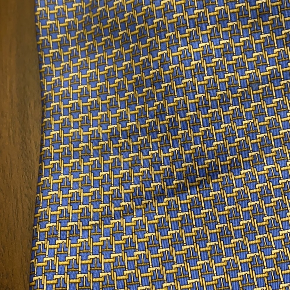 Celine Paris silk blue neck tie - Picture 2 of 5